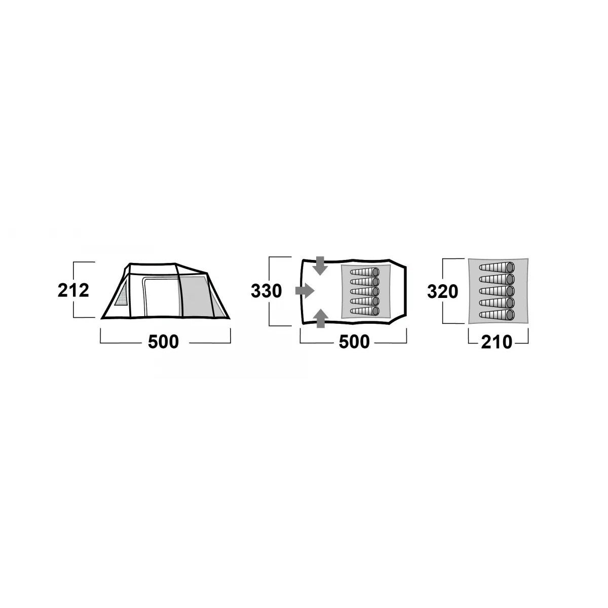 HUSKY CARAVAN 12 5 KİŞİLİK ÇADIR (YEŞİL)