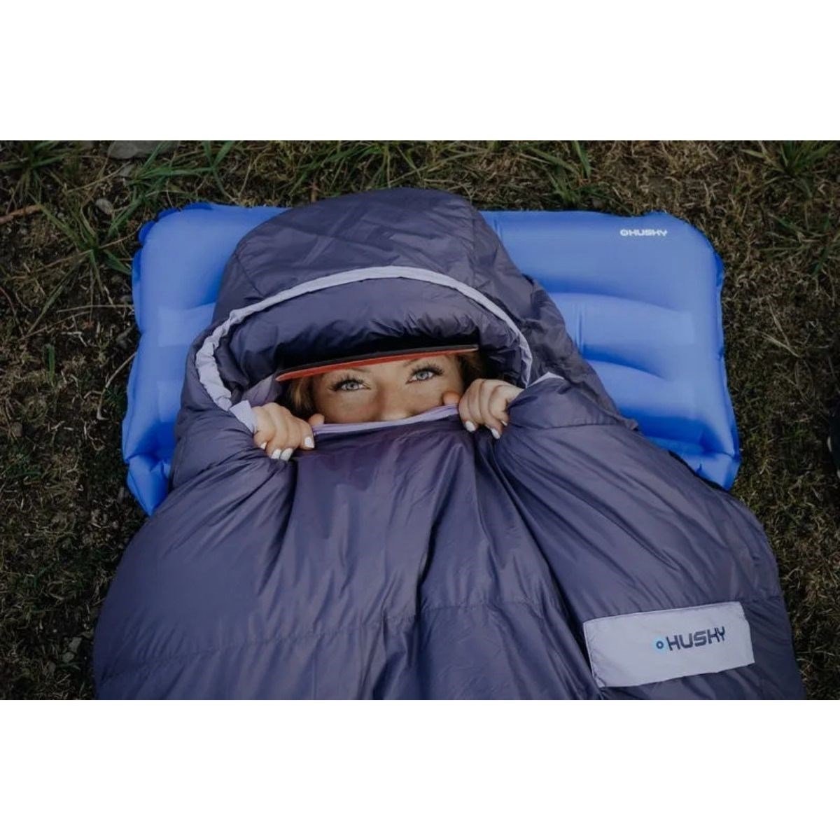 HUSKY DINIS LADIES -10C KUŞ TÜYÜ UYKU TULUMU (MAVİ/PEMBE)