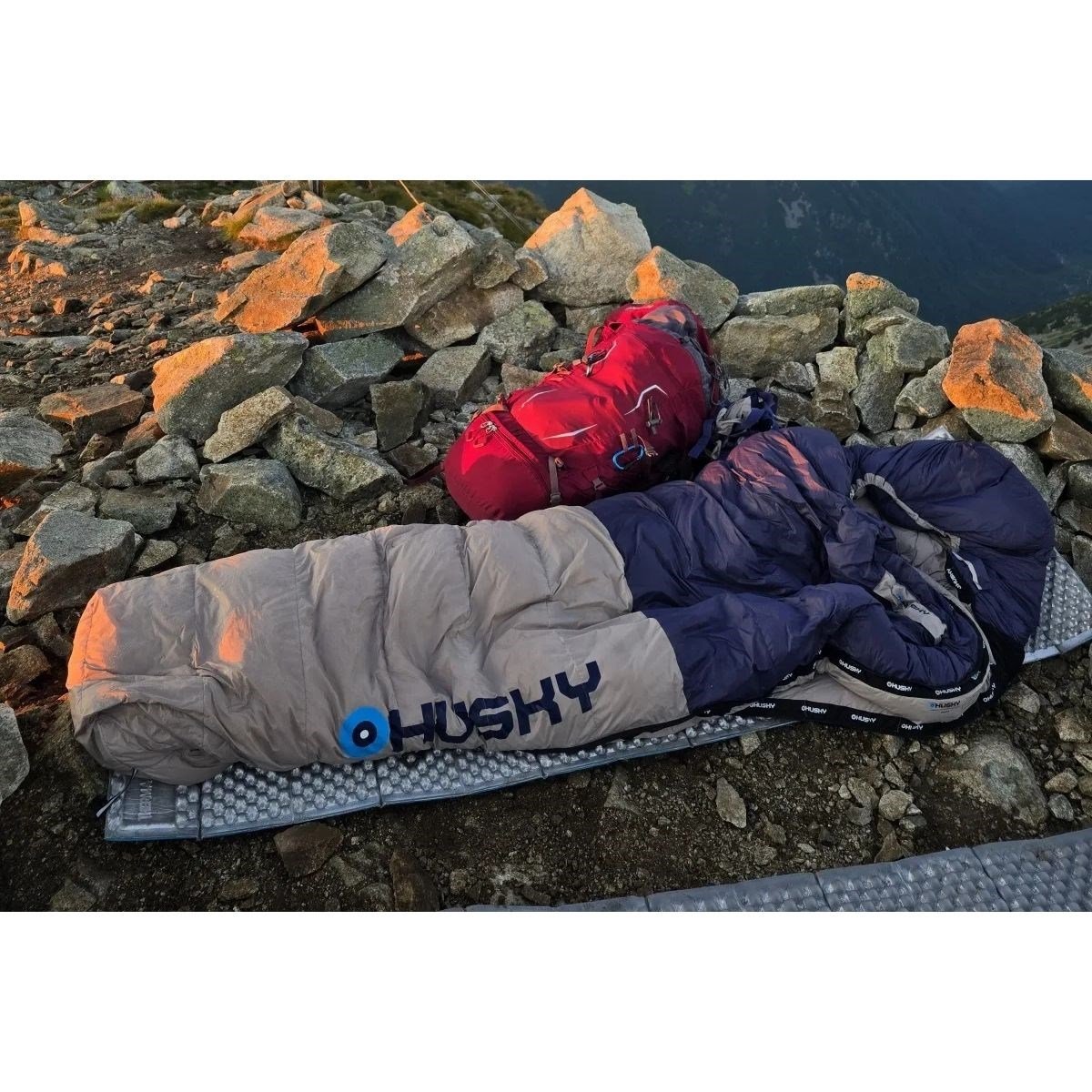 HUSKY DRAPE LADIES -20C KUŞ TÜYÜ UYKU TULUMU (MAVİ/PEMBE)