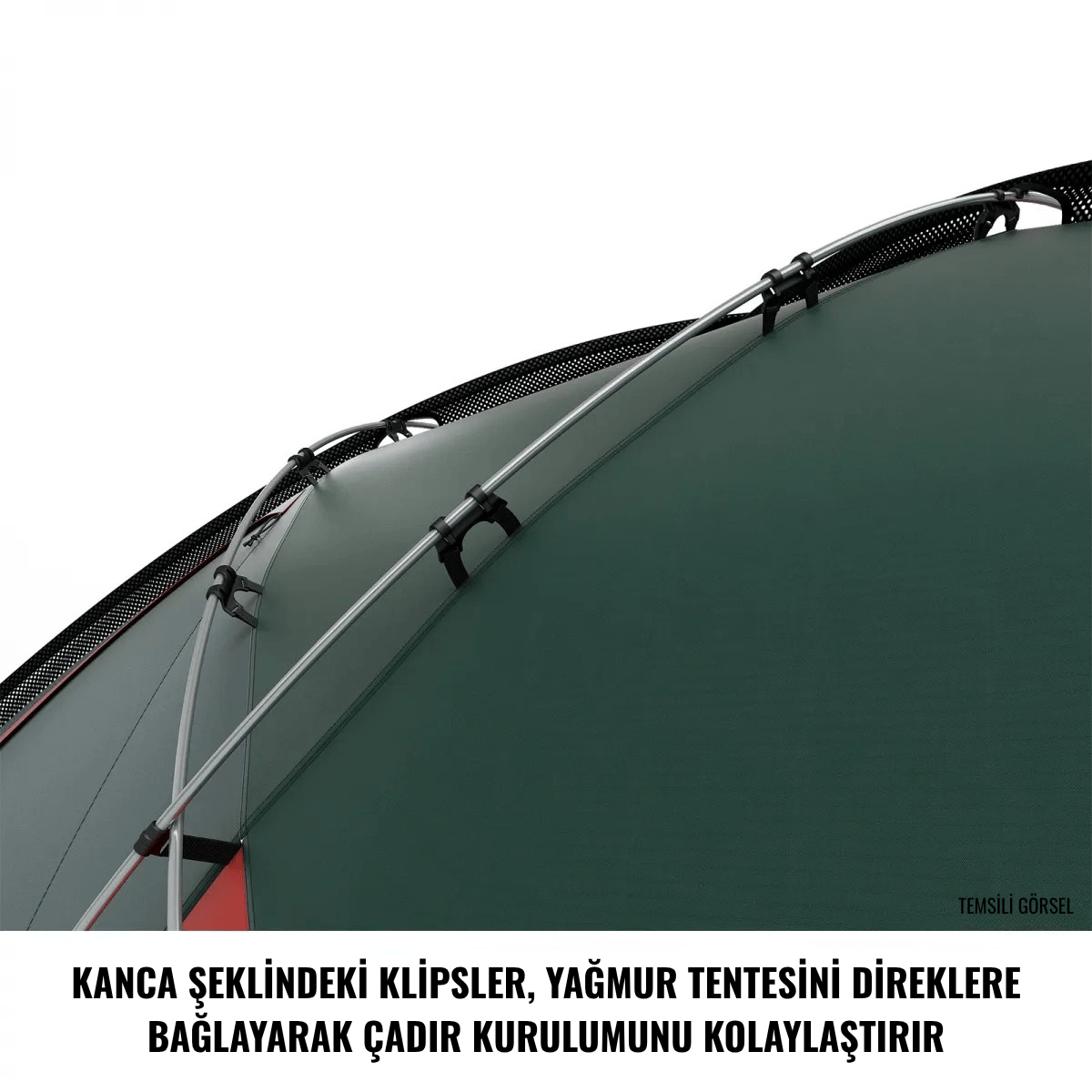 HUSKY Felen 3-4 Kişilik Çadır (Kırmızı)