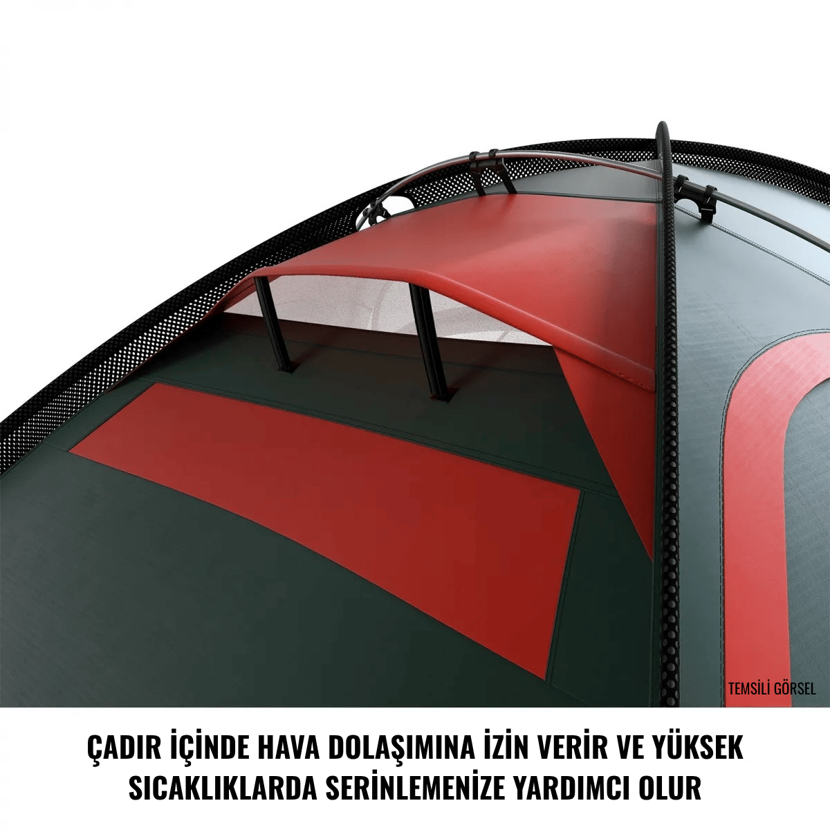 HUSKY Felen 3-4 Kişilik Çadır (Yeşil)