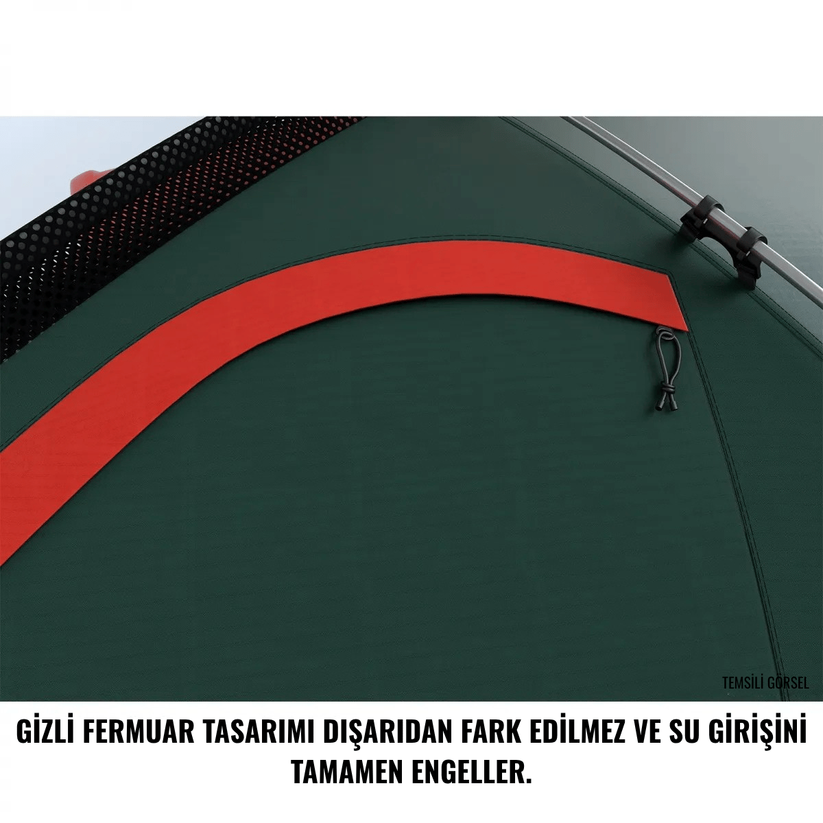 HUSKY Fighter 3-4 Kişilik Çadır (Kırmızı)