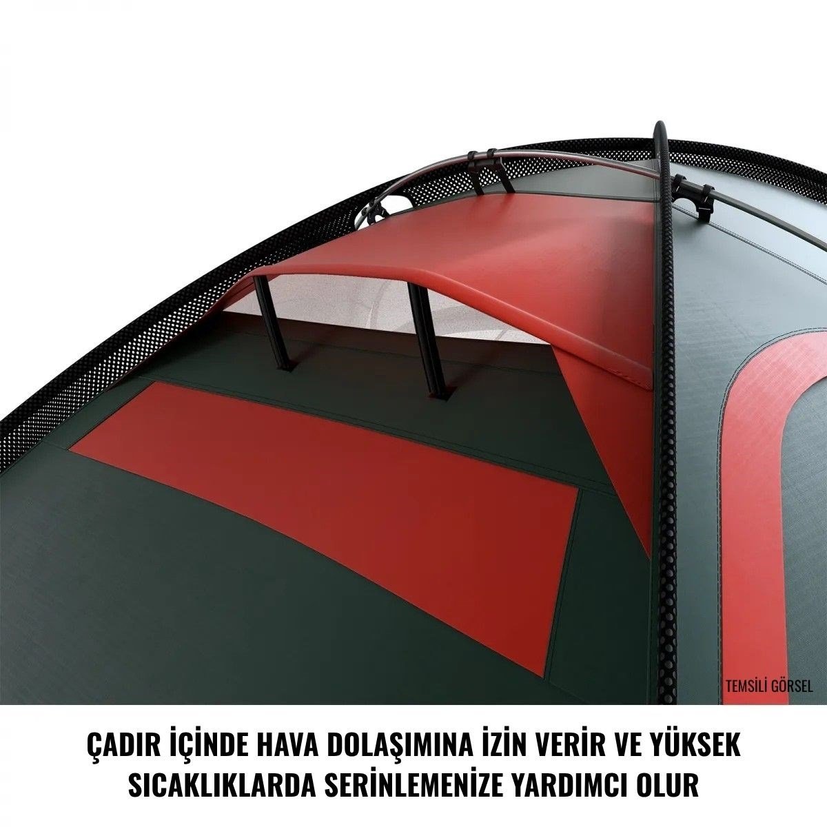 HUSKY FLAME 2 KİŞİLİK ÇADIR (KIRMIZI)