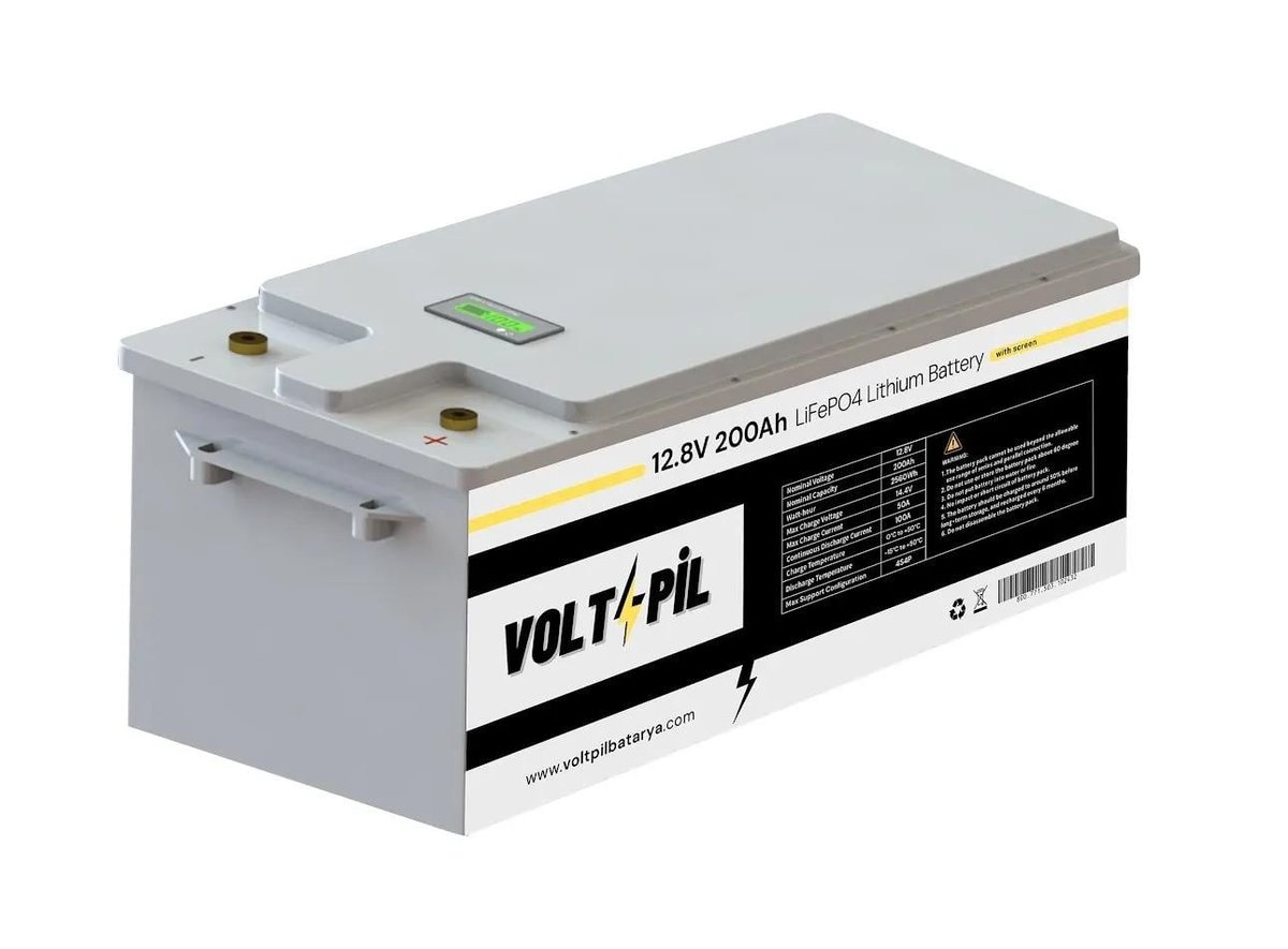 Voltpil 12.8V 200Ah LiFePO4 Akü