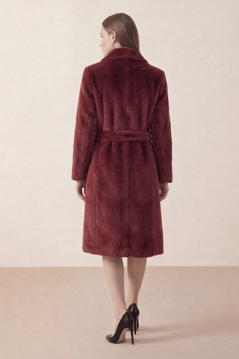 Çift Düğme Angora Kaban BORDO