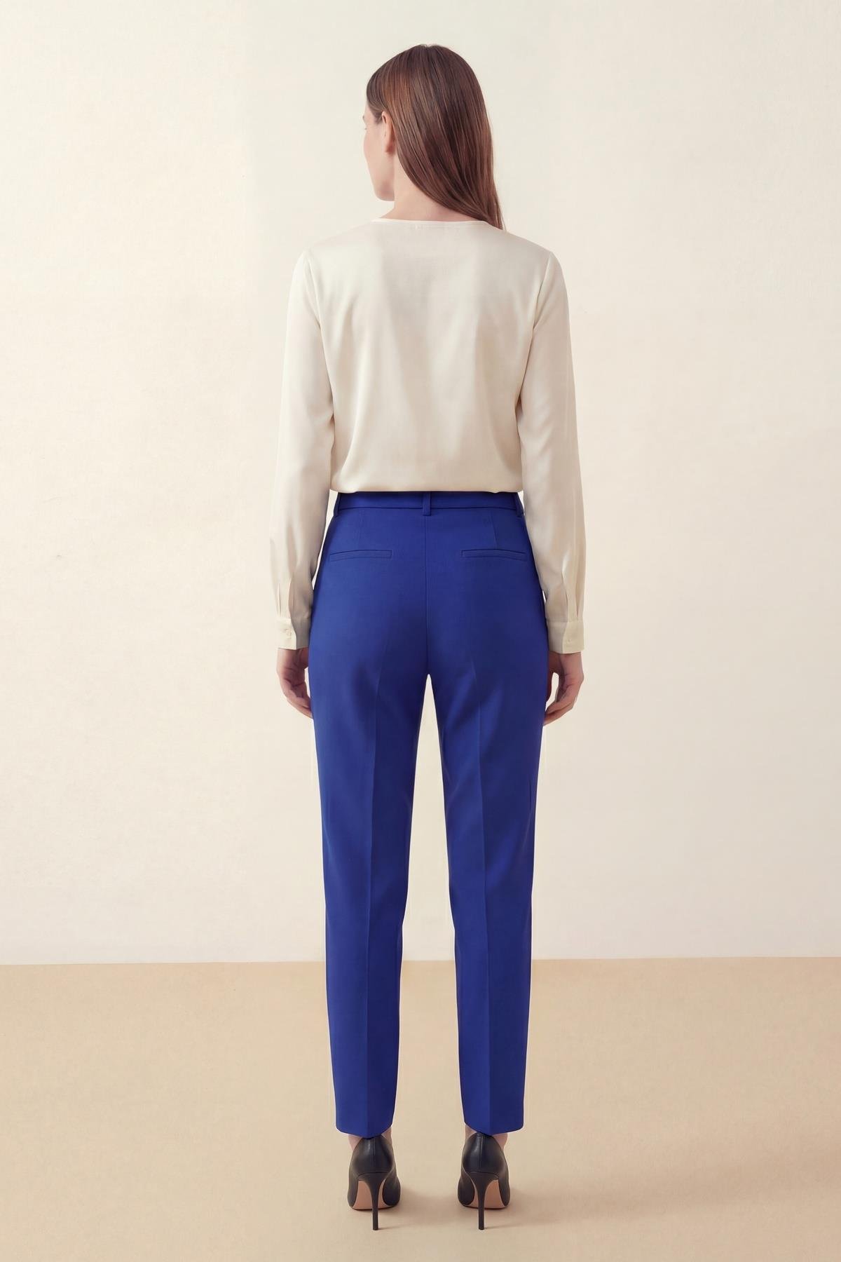 Tulin Yan Cep Basic Pantolon İNDİGO