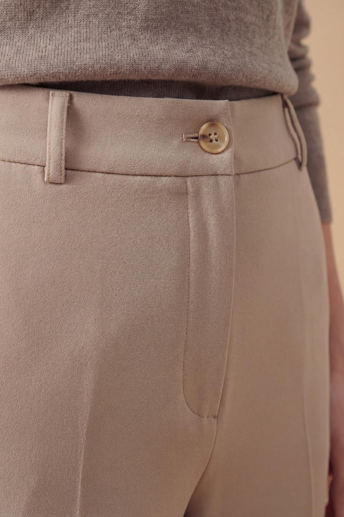 Tulin Yan Cep Basic Pantolon TOPRAK