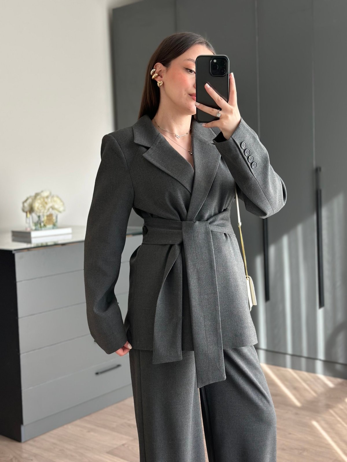 KEMERLİ BLAZER TAKIM