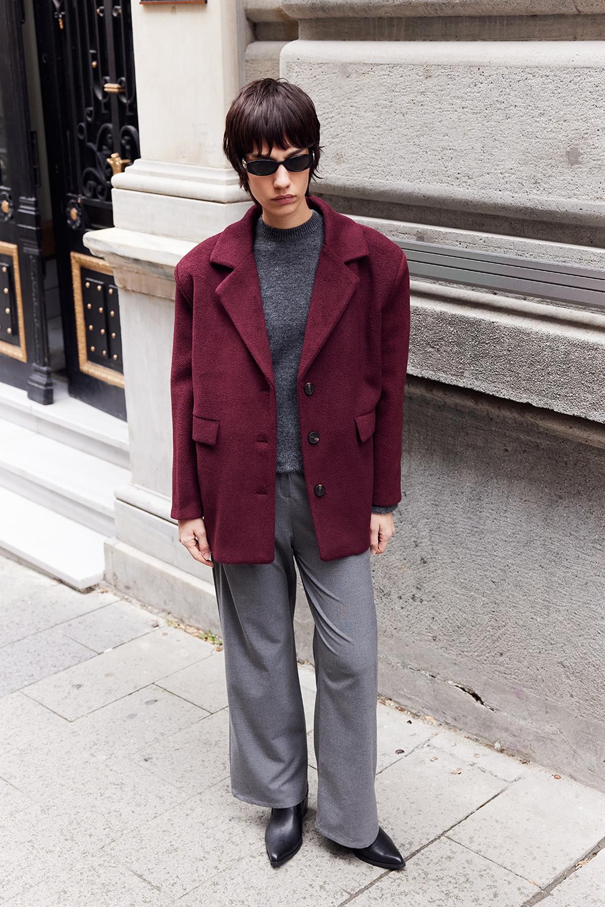 Nora Kaşe Blazer Mürdüm 4