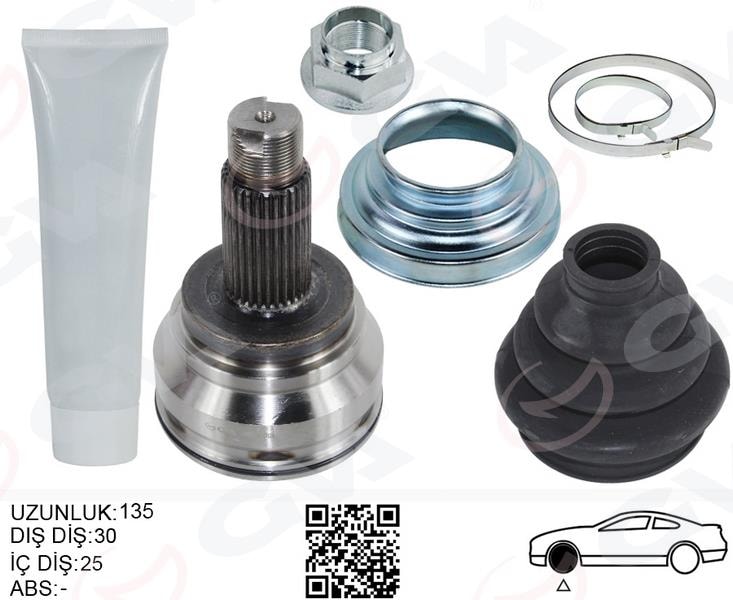 GVAAks Kafası Arka Sağ/Sol Bmw F10 F12 F13 F06 F25 F26 135MmGVA 4499016K