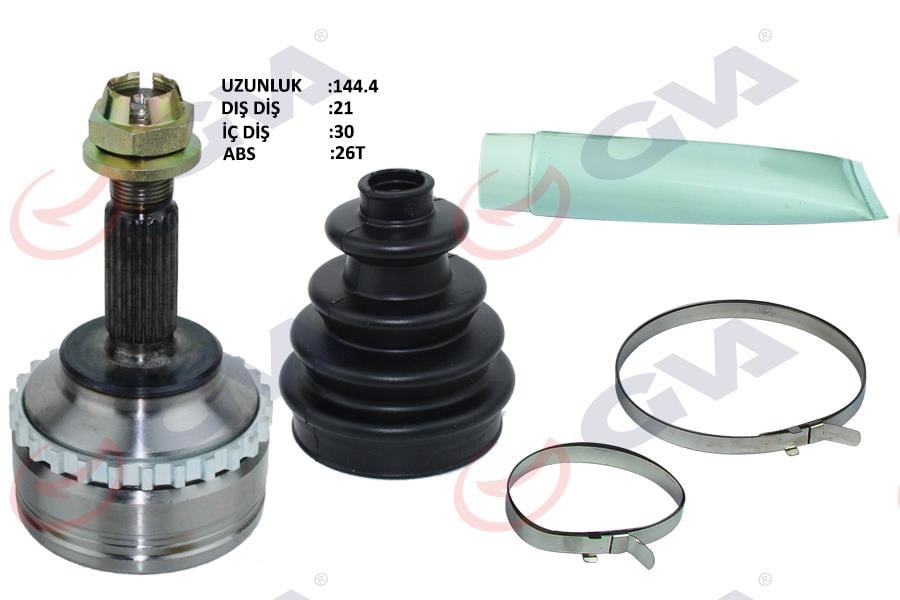 GVAAks Kafası Dış Ön Clıo Iı 1.4İ 16V 98-05 Kangoo 98-08 Abs Li 26Diş 21X30x52.2 144.5MmGVA 4414110K