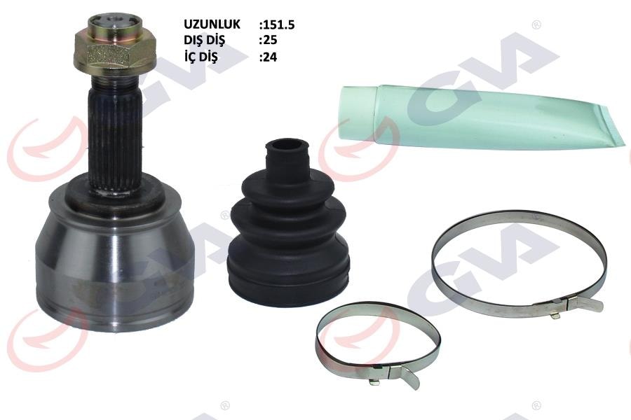 GVAAks Kafası Dış Ön Doblo-Albea 1.3 Mtj 03-07 -Doblo 1.9Jtd 01- 25X24x51 152MmGVA 4421020K