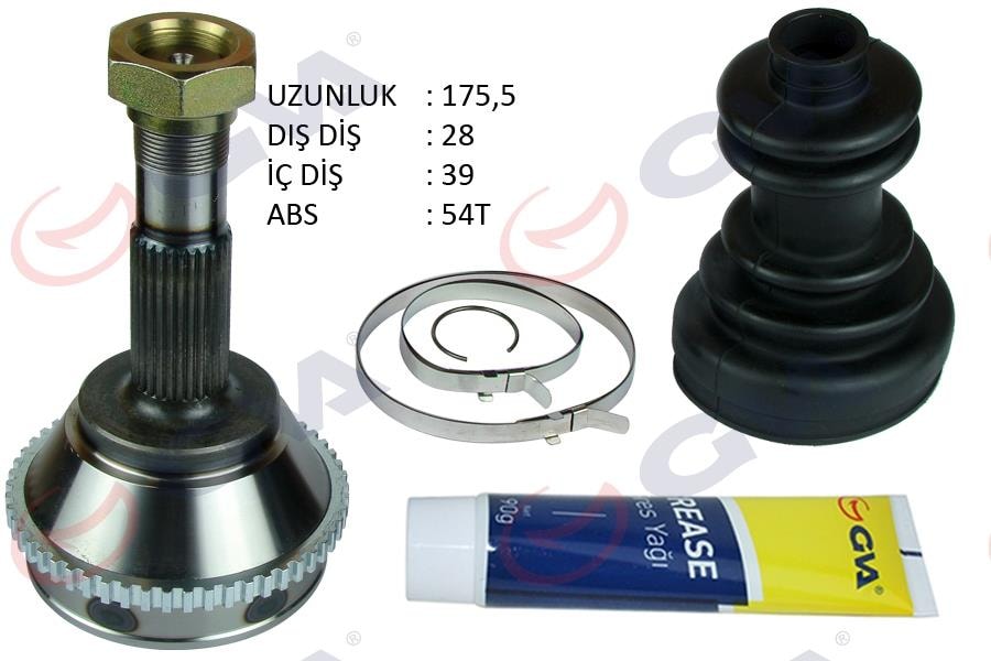 GVAAks Kafası Dış Ön Ducato-Boxer-Jumper 2.5 D 94-02 14Q Abs Li 54Diş 15 Jant 28X39x63 175.5MmGVA 4427010K