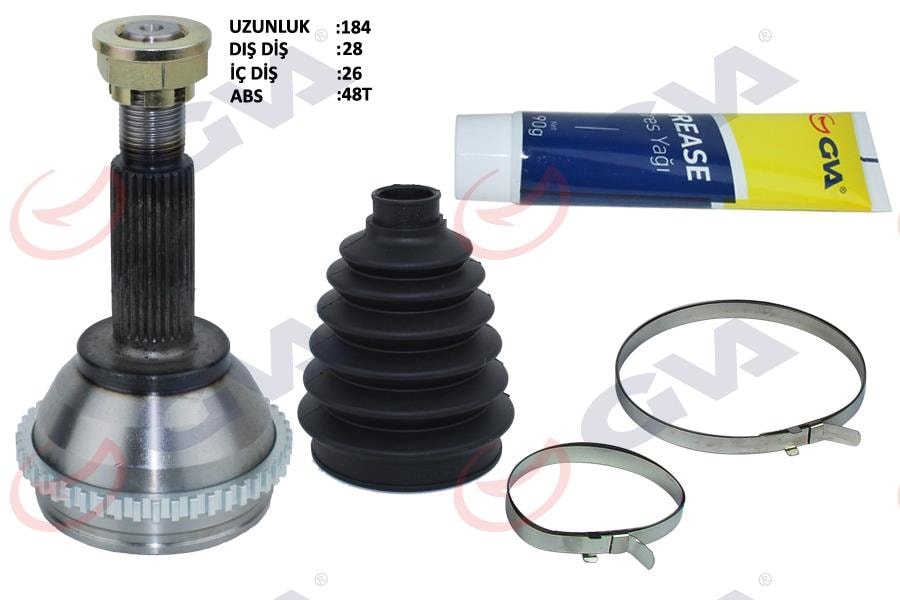GVAAks Kafası Dış Ön Ford Transit 2.0 00-06 Abs Li 48Diş 28X26x57 184.5MmGVA 4433130K