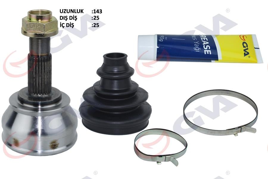 GVAAks Kafası Dış Ön Lınea 07- -Doblo 10- 1.3Mtj 90Hp 25X25x51.1 145.5MmGVA 4429160K
