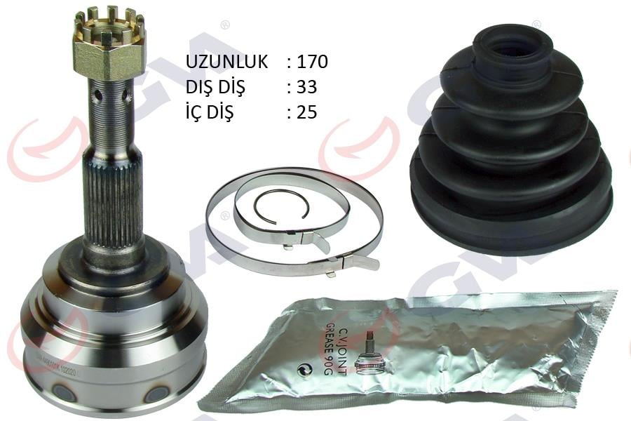 GVAAks Kafası Dış Ön Vectra A 1.8 88-95 33X25x52 170MmGVA 4490101K
