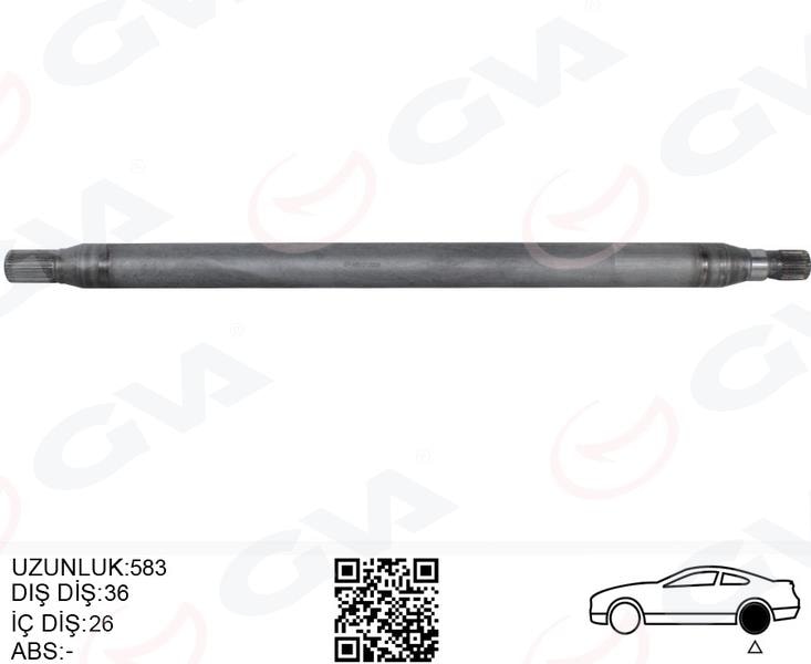 GVAAks Mılı Arka Sag Ince Uzun 893Mm Mercedes Sprınter B906 . Vw Crafter 30-35-50 Z:26-29GVA 4499157