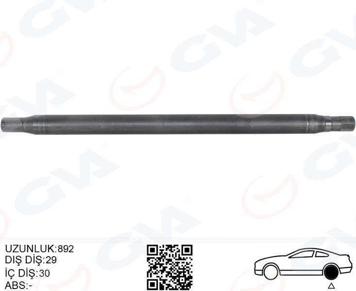 GVAAks Mılı Arka Sag Kalın Uzun 892Mm Mercedes Sprınter B906 . Vw Crafter 30-35-50 Z:29-30GVA 4499159