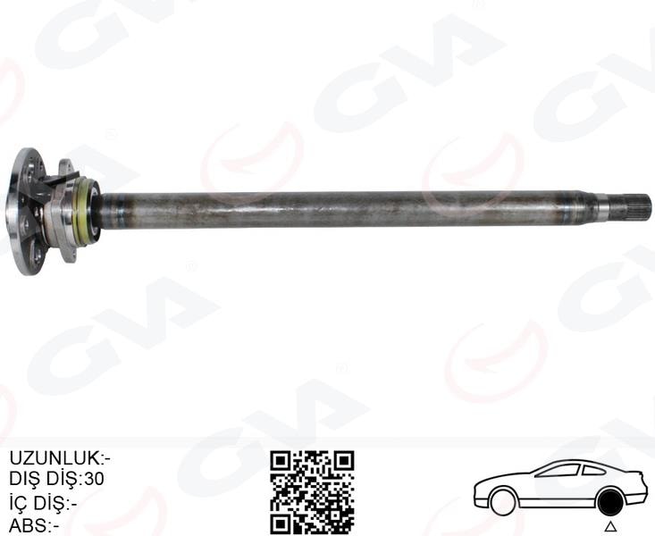 GVAAks Mılı Arka Sol Kalın Kısa 840Mm Mercedes Sprınter B906 . Vw Crafter 30-35-50 Z:29-30 PoryalıGVA 4499154