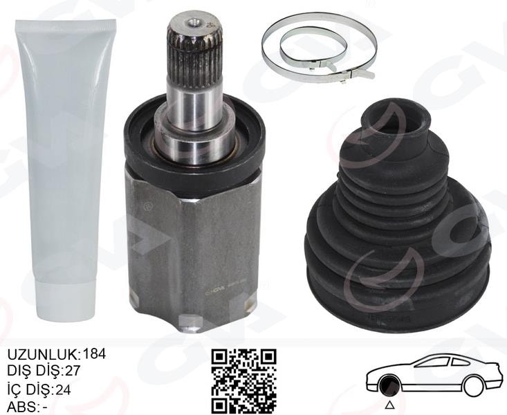 GVAAks Mılı Ön İç Sol Bmw F20 F30 F32 F34 F36 F10 F12 F13 F06 F07 F01 E70 F15 E71 E72 Xdrıve Sanzıman Tarafı Uzunluk- 184MmGVA 4499115