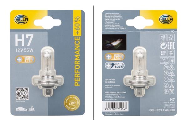 HELLAAmpul. Headlight H7 . Px26d . 12VHELLA 8GH223498238