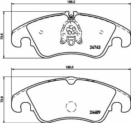 AudiAudi A4 A5 A6 Q5 Ön Fren Balatası  Hella Pagid 8Db355013-751HELLA PAGİD 8DB355013-751