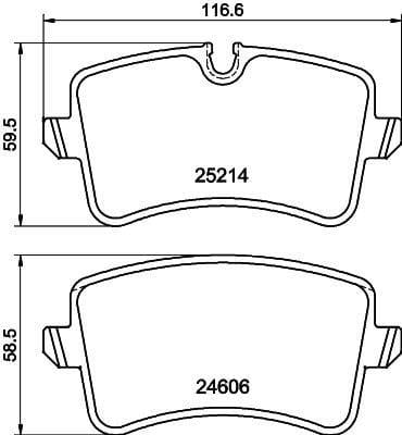 AudiAudi, Porsche A4 Avant (8K5, B8) , A4 Avant (8W5, B9) , A5 (8T3) , A5 Convertible (8F7) , Fren Balatası  Hella Pagid 8Db355025-311HELLA PAGİD 8DB355025-311