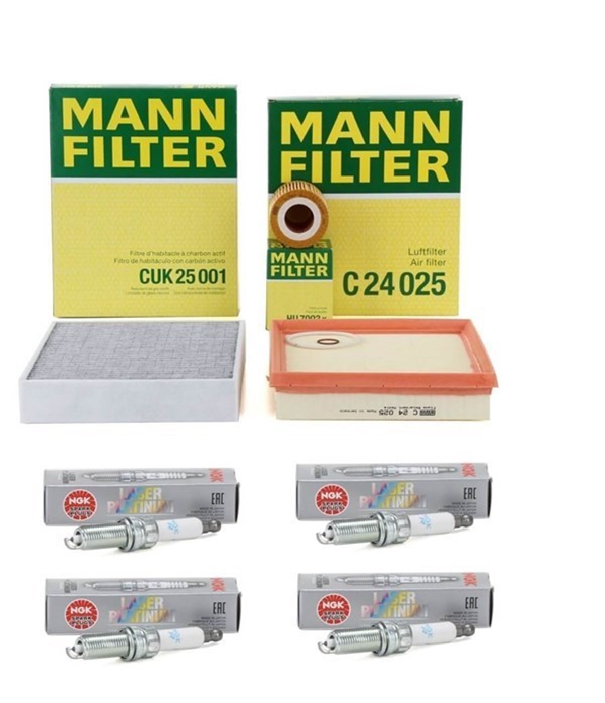 Bmw F20 120i Periyodik Bakım Filtre Seti Mann Marka Bujili 11427611969-13717630911-64119237555-5960.92-5960.93