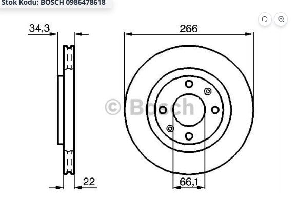 BOSCHBOSCH ÖN VE ARKA DİSK TAKIMIBOSCH 0986478464 - BOSCH 0986478618