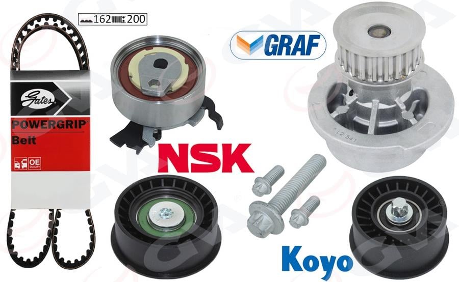 GVADevirdaimli Eksantrik Gergi Kiti Astra G-Corsa C-Vectra C-Merıva A-Zafıra A 1.4-1.6-1.8 16V Z16-14XeGVA 59WPK9008-2