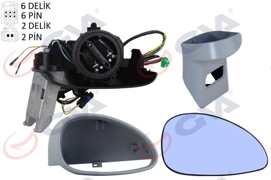 GVADış Dikiz Aynası Sağ C4 04 Elektrikli Isıtmalı Sensörlü Astarlı Mavi Cam Konveks Vm-503EhprGVA 1050330