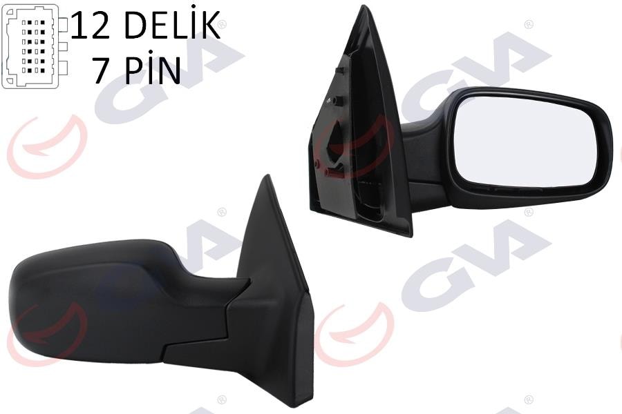 GVADış Dikiz Aynası Sağ Clıo 06 Elektrikli Isıtmalı Sensörlü Konveks 7 Fiş Vm-6136EhsrGVA 1014150