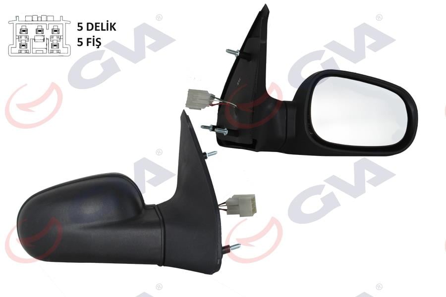 GVADış Dikiz Aynası Sağ Clıo 94-98 Elektrikli Isıtmalı Bombeli Cam 5 Fiş Vm-126EhrGVA 1014105