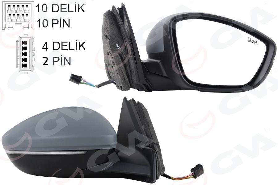 GVADış Dikiz Aynası Sağ Corsa 19- Elektirkli Katlanabilir Isıtmalı Sinyalli Sensorlü Astarlı KonveksGVA 1090202