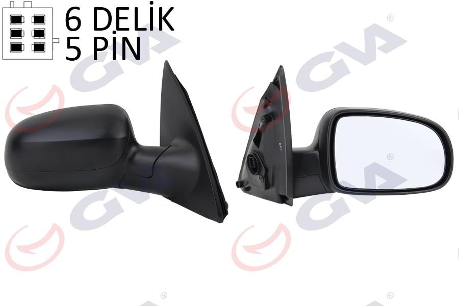 GVADış Dikiz Aynası Sağ Corsa C 01 Elektrikli Isıtmalı Konveks 5 Fiş Vm-200EhrGVA 1090217