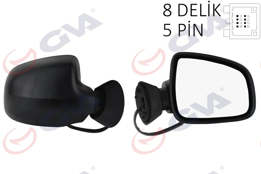 GVADış Dikiz Aynası Sağ Logan Sw-Mcv 08 Elektrikli Isıtmalı Konveks 5 Fiş Vm-6801EhrGVA 1019150
