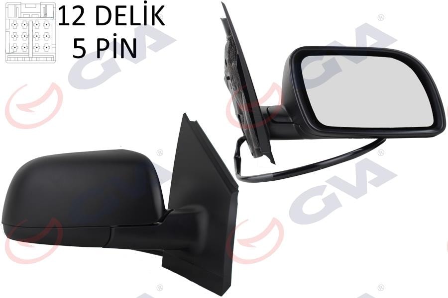 GVADış Dikiz Aynası Sağ Polo 02 Elektrikli Isıtmalı Asferik 5 Fiş Vm-194EhrGVA 1075435