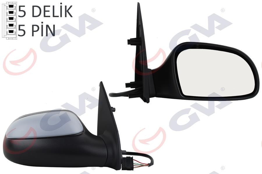 GVADış Dikiz Aynası Sağ Saxo 96 Elektrikli Isıtmalı Astarlı Konveks 5 Fiş Vm-144EhprGVA 1050760