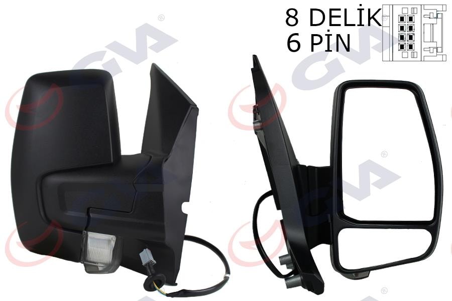 GVADış Dikiz Aynası Sağ Transit Custom V362 12 17 Elektirikli Isıtmalı Desenli SinyalliGVA 1032214