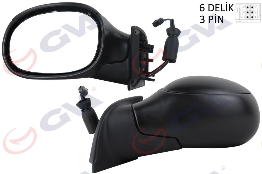 GVADış Dikiz Aynası Sol C3 02 Elektrikli Isıtmalı Konveks 3 Fiş Vm-501ElGVA 1050231