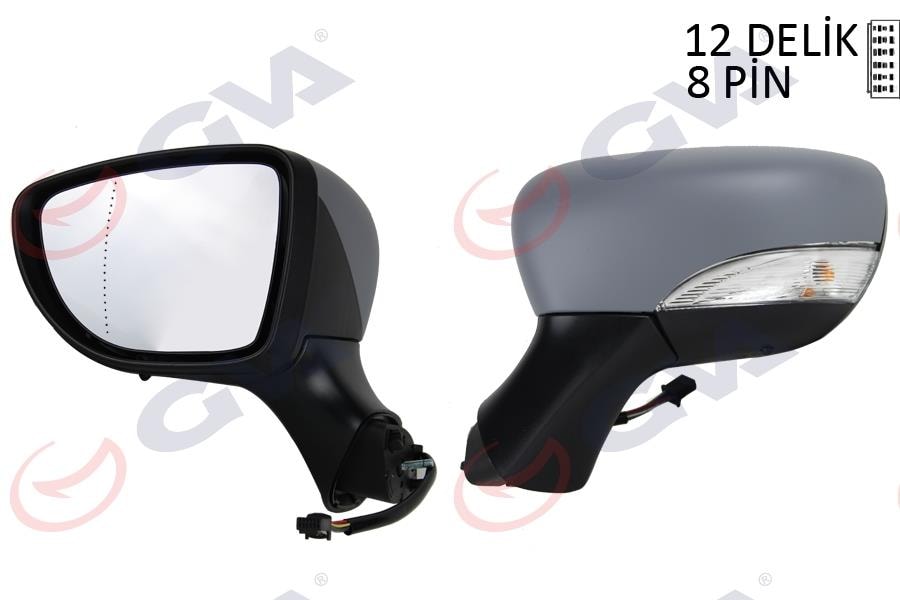 GVADış Dikiz Aynası Sol Clıo 12 Elektrikli Isıtmalı Astarlı Sinyalli Asferik Vm-6126EhpalGVA 1014340