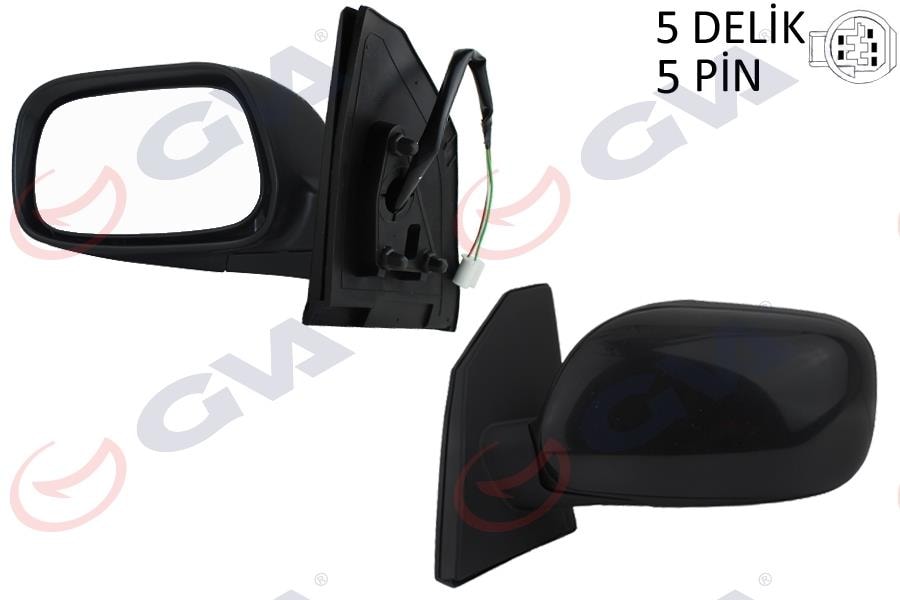 GVADış Dikiz Aynası Sol Corolla 02 Elektrikli Isıtmalı Konveks 5 Fiş Vm-277EhlGVA 1071124