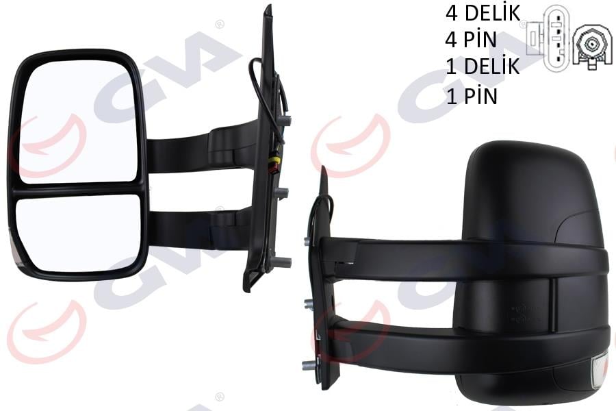 GVADış Dikiz Aynası Sol Daıly 06 Mekanik Uzun Kol Sinyalli Konveks 2 Fiş Vm-6951LGVA 1029921