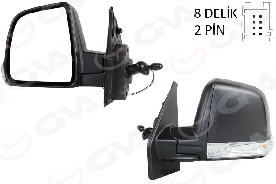 GVADış Dikiz Aynası Sol Fıat Doblo 11 Mekanik - Desenli - SinyalliGVA 1029183