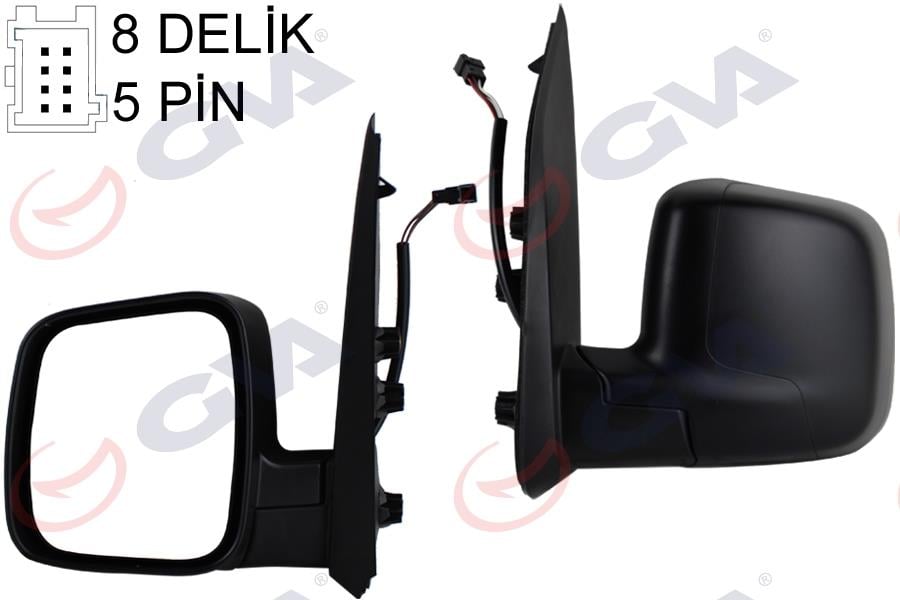 GVADış Dikiz Aynası Sol Fıorıno-Bıpper-Nemo 07 Elektrikli Isıtmalı Konveks 5 Fiş Vm-6115EhlGVA 1029331