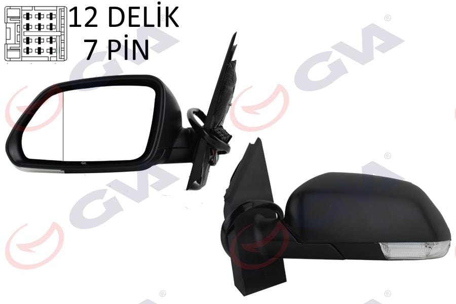 GVADış Dikiz Aynası Sol Polo 05 Elektrikli Isıtmalı Asferik 5 Fiş Vm-377EhalGVA 1075446