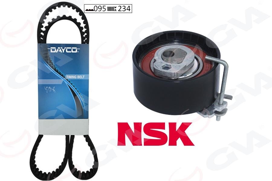 GVAEksantrik Gergi Kiti 095X234 Clıo Iı-Iıı-Kangoo-Logan-Sandero-Modus 1.2-1.2 16V D4f-D7f K015577xs 1680600QawGVA 59T1425