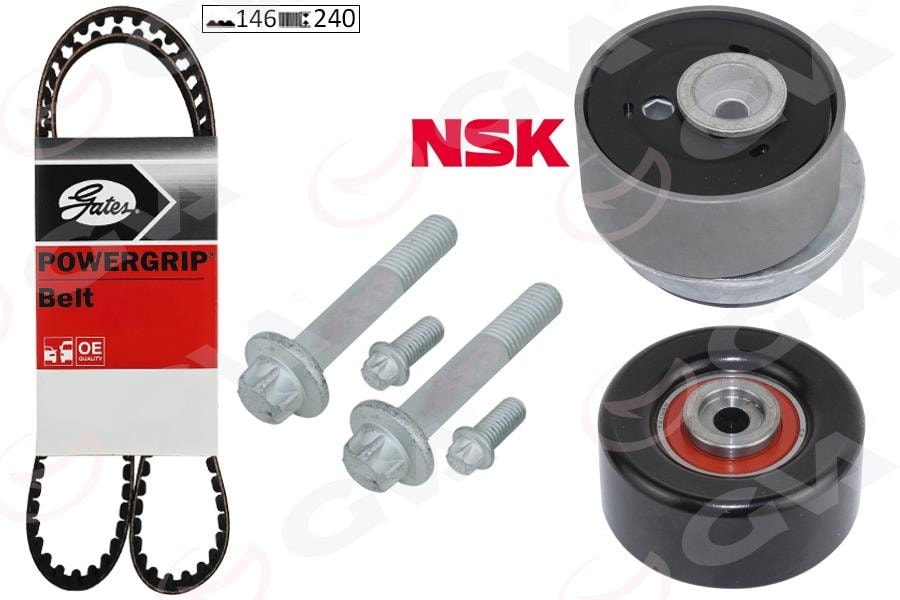 GVAEksantrik Gergi Kiti 146X240 Astra H-J-Insıgnıa-Vectra C-Cruze 1.6-1.8 Z16xep-Xer-A16let-Xer-B16xerGVA 59T9007G