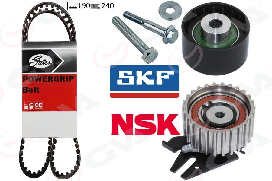 GVAEksantrik Gergi Kiti 190X240 Bravo 96 Doblo 01 Marea 99-02 -Idea 04 1.9Jtd Ktb317 Dayco KayışGVA 59T2530G
