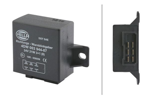 HELLAFlaşör Ünitesi.Elektronik.Romörkler İçin.Tutucu İle.6-Kutuplu.UniversalHELLA 4DW003944071